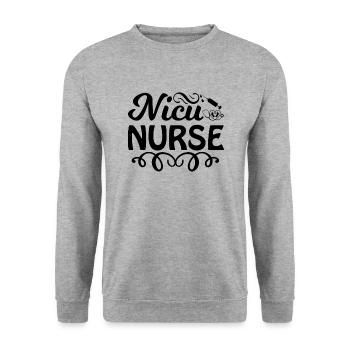 Nicu Nurse - Unisex Sweatshirt - salt & pepper - Front - Alina (178cm) & Michal (187cm)
