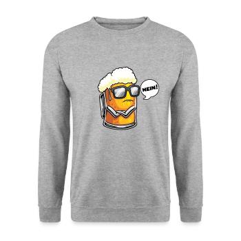 Stur Bier Bierliebhaber Bierfest Feiern Lustig - Unisex Pullover - Weißgrau meliert - Vorne - Alina (178cm) & Michal (187cm)