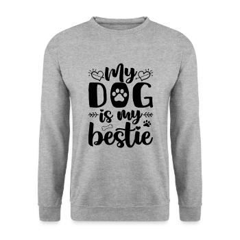 Mon chien est mon meilleur ami - Sweat-shirt Unisexe - gris chiné - Devant - Alina (178cm) & Michal (187cm)
