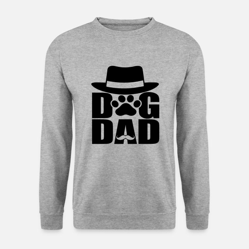 Hund Papa - Unisex Pullover - Weißgrau meliert