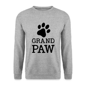 Large paw - Unisex Sweatshirt - salt & pepper - Front - Alina (178cm) & Michal (187cm)