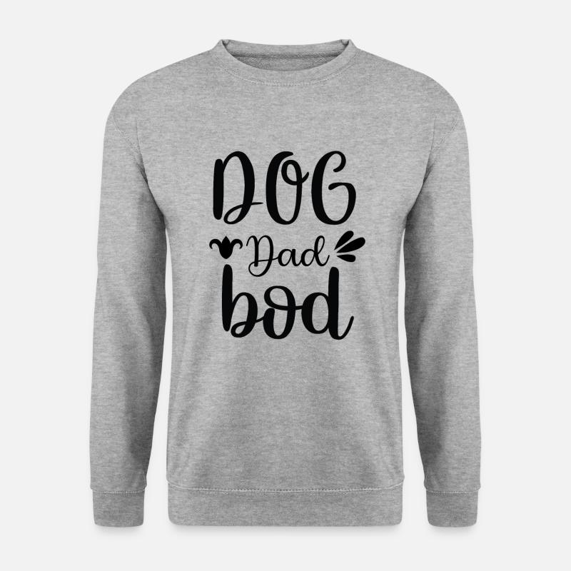 Hund Papa Bod - Unisex Pullover - Weißgrau meliert