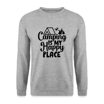 Vacances amoureux de la nature Camping dicton amusant - Sweat-shirt Unisexe - gris chiné - Devant - Alina (178cm) & Michal (187cm)