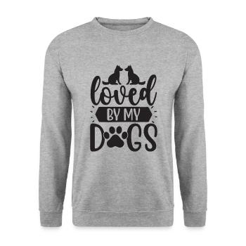Aimé par mes chiens - Sweat-shirt Unisexe - gris chiné - Devant - Alina (178cm) & Michal (187cm)
