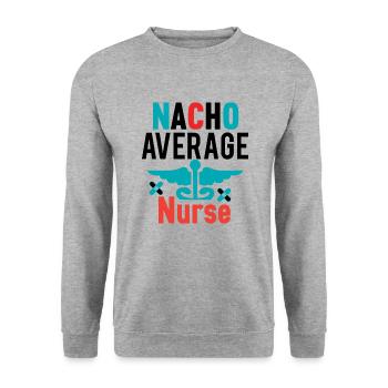 Nacho Average Krankenschwester - Unisex Pullover - Weißgrau meliert - Vorne - Alina (178cm) & Michal (187cm)