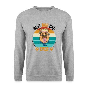 Best dog dad of all time - Unisex Sweatshirt - salt & pepper - Front - Alina (178cm) & Michal (187cm)