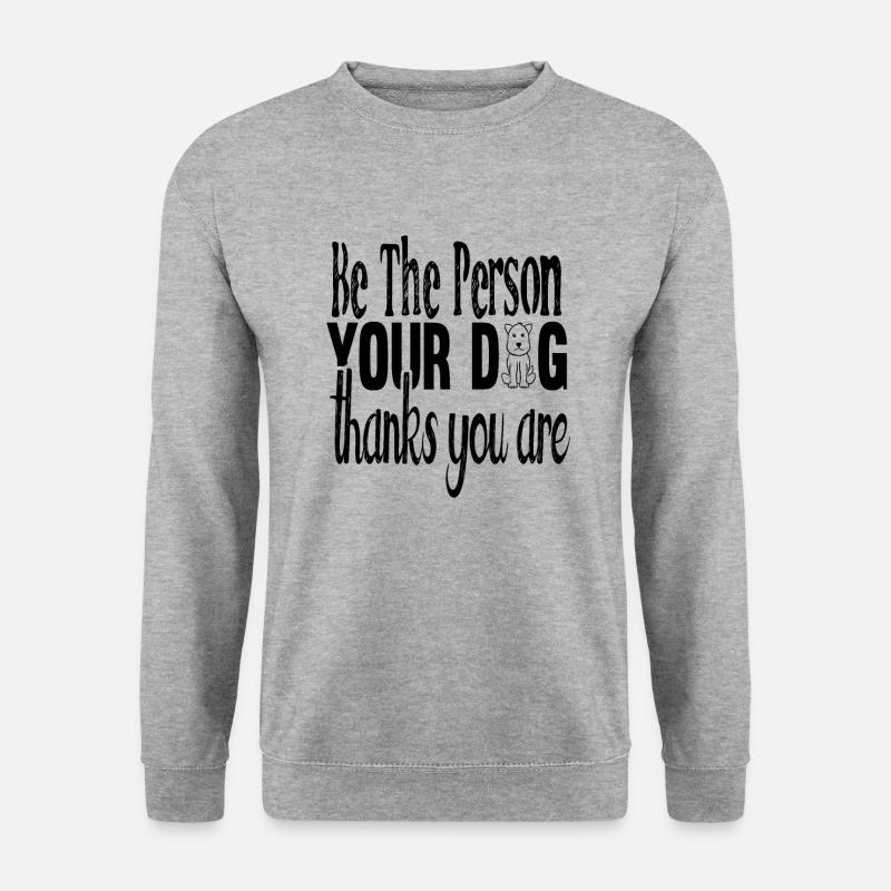 Sei pfotenfreundlich - Unisex Pullover - Weißgrau meliert