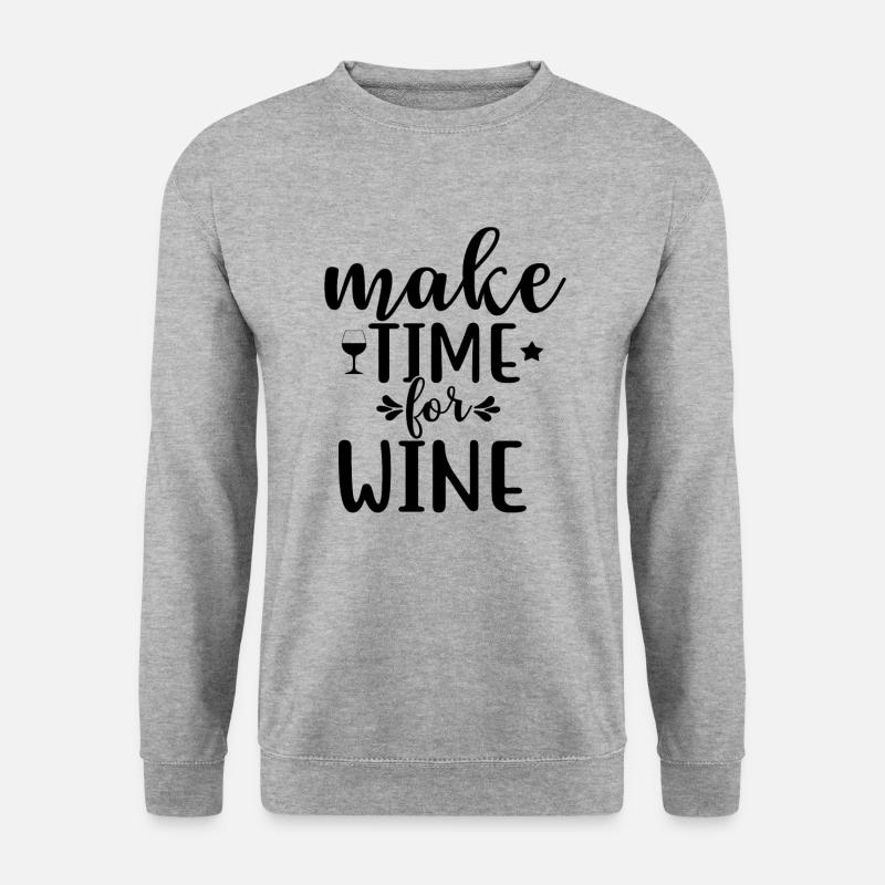 TAKE TIME FOR WINE - Unisex Sweatshirt - salt & pepper