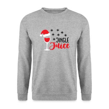 Ugly Christmas Jingle Juice Sayings - Unisex Sweatshirt - salt & pepper - Front - Alina (178cm) & Michal (187cm)
