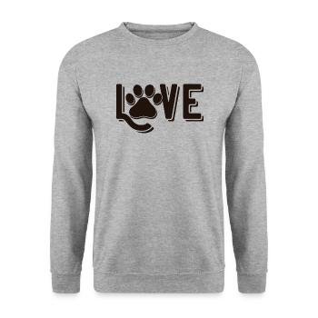 Chère patte de chien - Sweat-shirt Unisexe - gris chiné - Devant - Alina (178cm) & Michal (187cm)