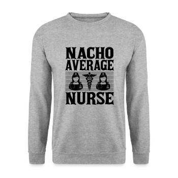 Nacho Average Krankenschwester - Unisex Pullover - Weißgrau meliert - Vorne - Alina (178cm) & Michal (187cm)