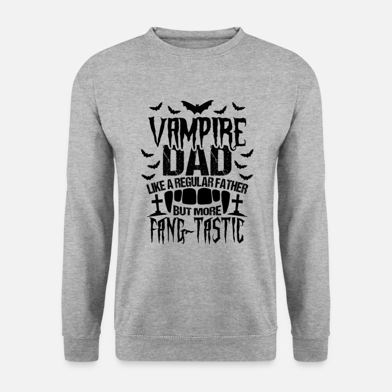 Papa vampire Halloween - Sweat-shirt Unisexe - gris chiné