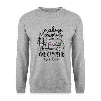 Souvenirs de camping - Sweat-shirt Unisexe - gris chiné - Devant - Alina (178cm) & Michal (187cm)