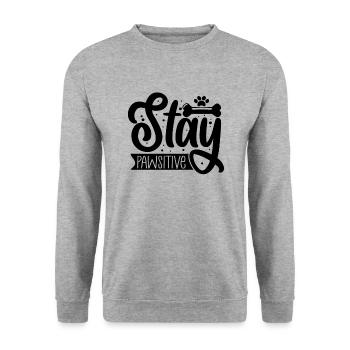 Stay paw friendly - Unisex Sweatshirt - salt & pepper - Front - Alina (178cm) & Michal (187cm)