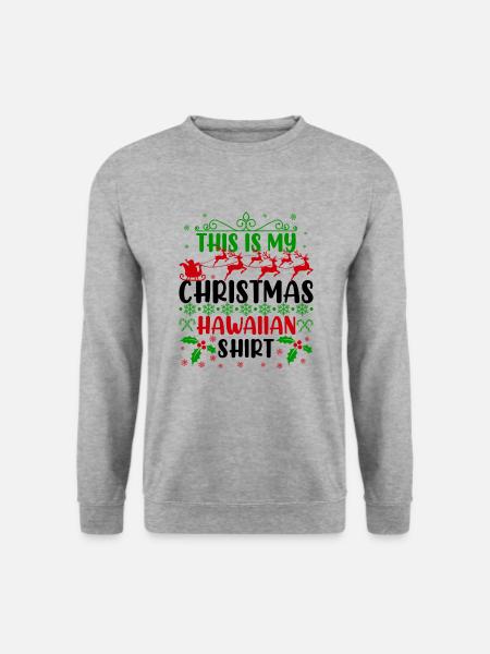 Hässliches Weihnachts-Hawaiihemd - Unisex Pullover - Weißgrau meliert