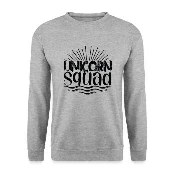 Licorne Escouade Licorne - Sweat-shirt Unisexe - gris chiné - Devant - Alina (178cm) & Michal (187cm)