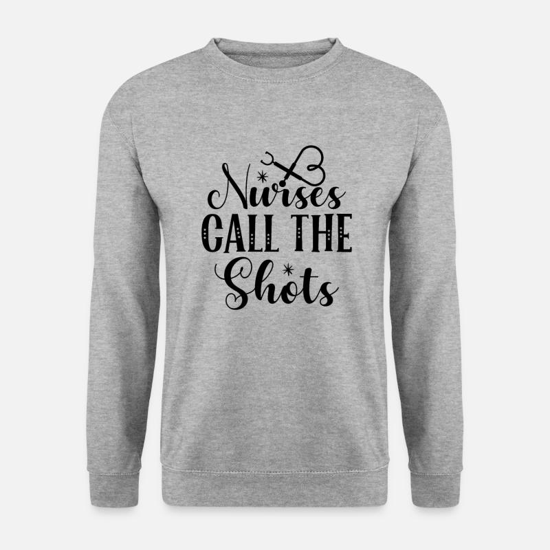 Nurses call the shots - Unisex Sweatshirt - salt & pepper