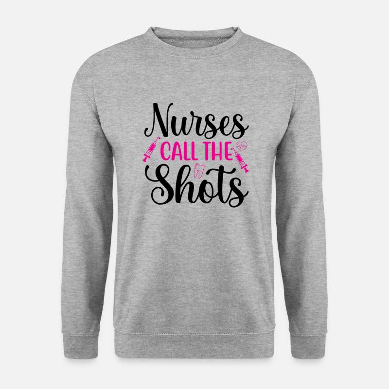 Krankenschwestern haben das Sagen - Unisex Pullover - Weißgrau meliert