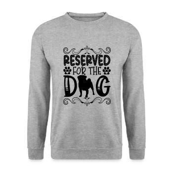 Réservé au chien - Sweat-shirt Unisexe - gris chiné - Devant - Alina (178cm) & Michal (187cm)
