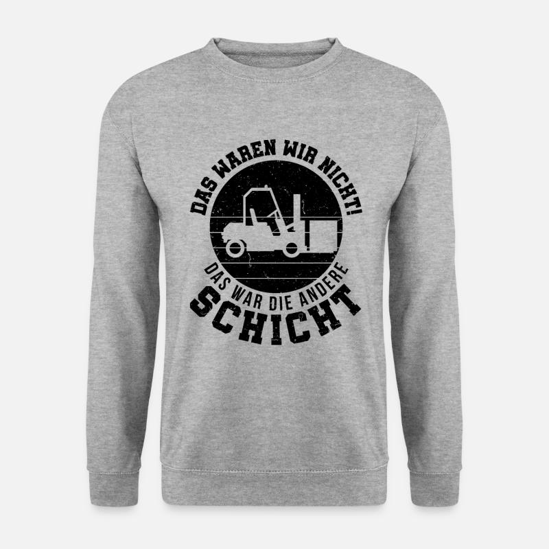 Gabelstapler Gabelstaplerfahrer Lagerarbeiter - Unisex Pullover - Weißgrau meliert