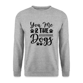 Your self the dogs - Unisex Sweatshirt - salt & pepper - Front - Alina (178cm) & Michal (187cm)