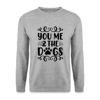 Your self the dogs - Unisex Sweatshirt - salt & pepper - Front - Alina (178cm) & Michal (187cm)