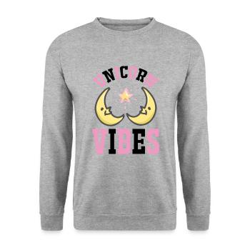Unicorn Vibes Unicorn - Sweat-shirt Unisexe - gris chiné - Devant - Alina (178cm) & Michal (187cm)