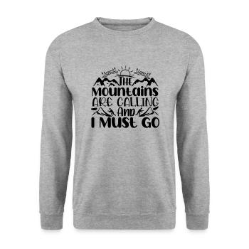 Camping Camper Nature drôle de dicton - Sweat-shirt Unisexe - gris chiné - Devant - Alina (178cm) & Michal (187cm)