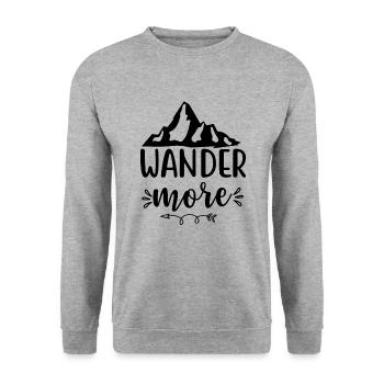 Urlaub Naturliebhaber Camping lustiger Spruch - Unisex Pullover - Weißgrau meliert - Vorne - Alina (178cm) & Michal (187cm)