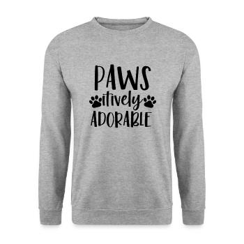 Pawsitively Admirable - Unisex Sweatshirt - salt & pepper - Front - Alina (178cm) & Michal (187cm)