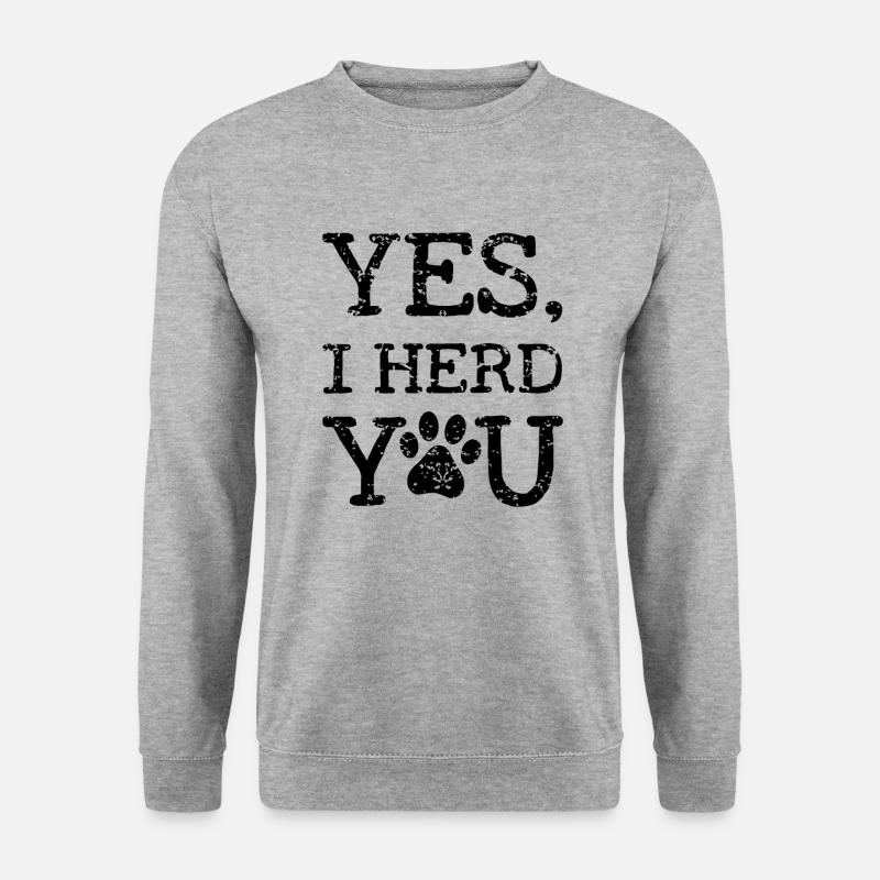 Ja, ich hüte dich - Unisex Pullover - Weißgrau meliert