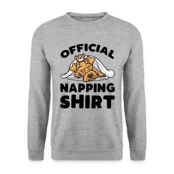 Chien Welsh Terrier avec dort en peluche - Sweat-shirt Unisexe - gris chiné - Devant - Alina (178cm) & Michal (187cm)