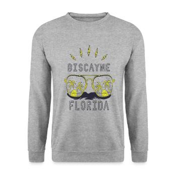 Palme Sonnenbrille Florida Biscayne Beach National - Unisex Pullover - Weißgrau meliert - Vorne - Alina (178cm) & Michal (187cm)