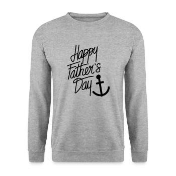 Bonne fête des pères marin - Sweat-shirt Unisexe - gris chiné - Devant - Alina (178cm) & Michal (187cm)