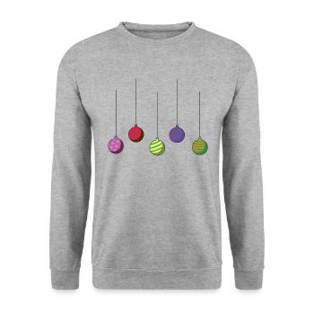 Boules de Noel Noel Noel Avent - Sweat-shirt Unisexe - gris chiné - Devant - Alina (178cm) & Michal (187cm)