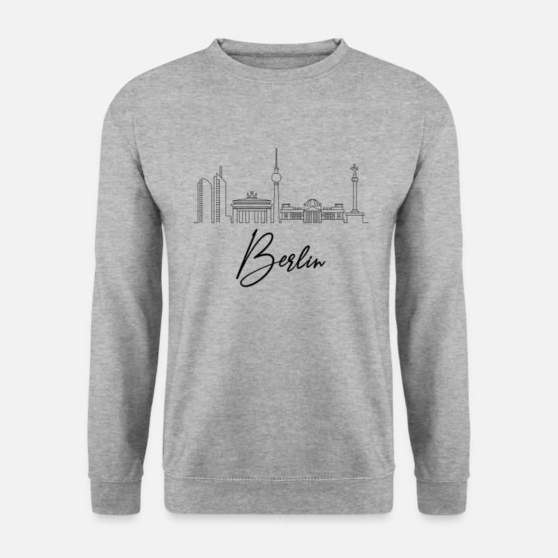 Berlin - Unisex Pullover - Weißgrau meliert