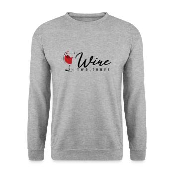 Vin deux trois - Sweat-shirt Unisexe - gris chiné - Devant - Alina (178cm) & Michal (187cm)