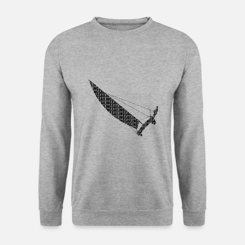 Katamaran Sailing Text - Unisex Pullover - Weißgrau meliert