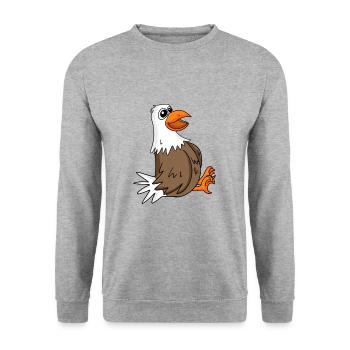 Mouette mignon - Sweat-shirt Unisexe - gris chiné - Devant - Alina (178cm) & Michal (187cm)