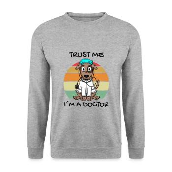 Tiermedizin Tier Tierarzt Geschenk - Unisex Pullover - Weißgrau meliert - Vorne - Alina (178cm) & Michal (187cm)