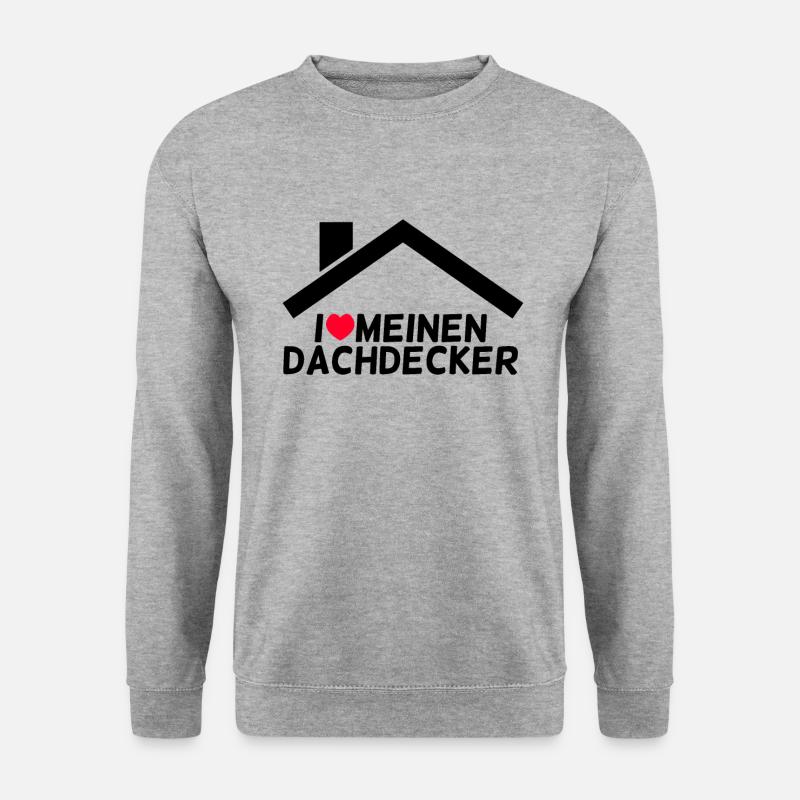Dachdecker - Unisex Pullover - Weißgrau meliert