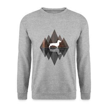 Dachshund Abstract - Geometry Dog Lover Dog - Unisex Sweatshirt - salt & pepper - Front - Alina (178cm) & Michal (187cm)