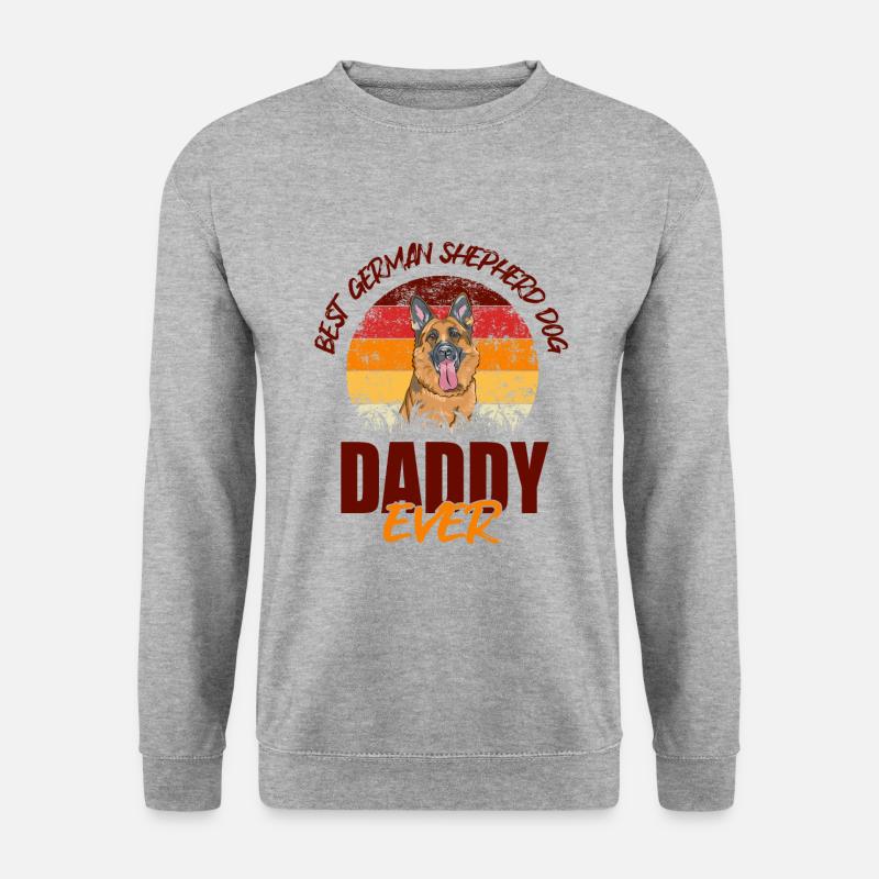 Deutscher Schäferhund - Unisex Pullover - Weißgrau meliert