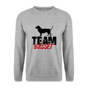 Team Bassett - Unisex Sweatshirt - salt & pepper - Front - Alina (178cm) & Michal (187cm)