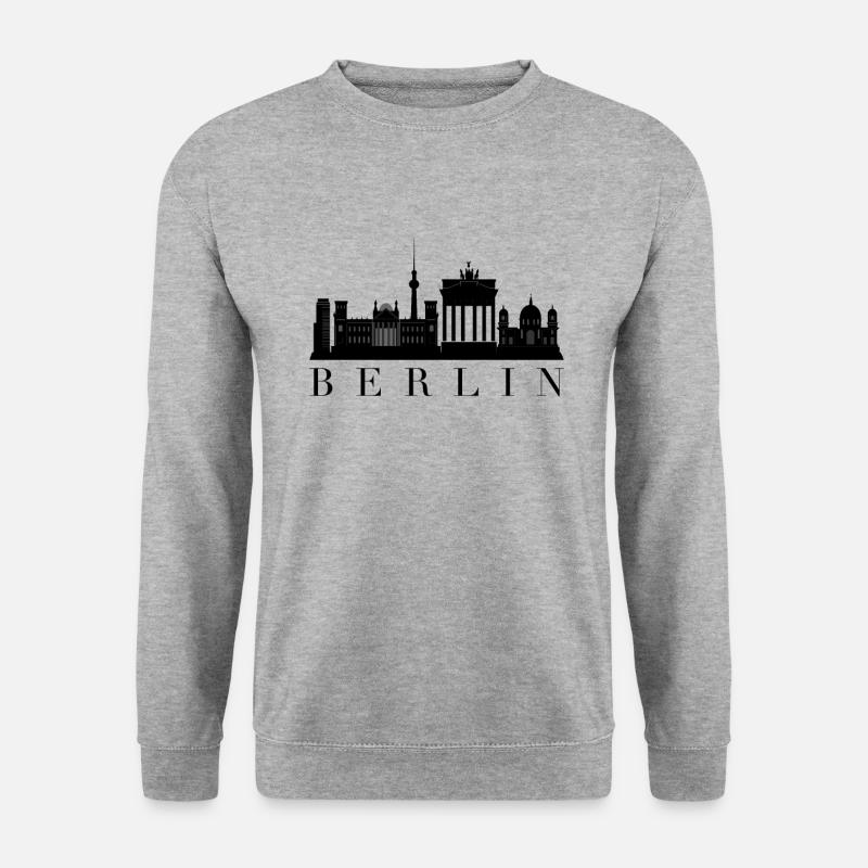 Berlin - Unisex Pullover - Weißgrau meliert