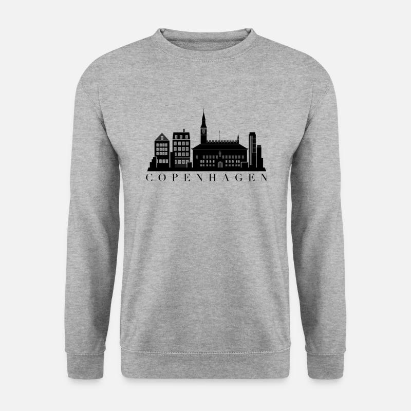 Kopenhagen - Unisex Pullover - Weißgrau meliert