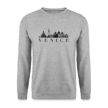 Venise - Sweat-shirt Unisexe - gris chiné - Devant - Alina (178cm) & Michal (187cm)