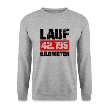 Run 26.2 mile marathon challenge - Unisex Sweatshirt - salt & pepper - Front - Alina (178cm) & Michal (187cm)