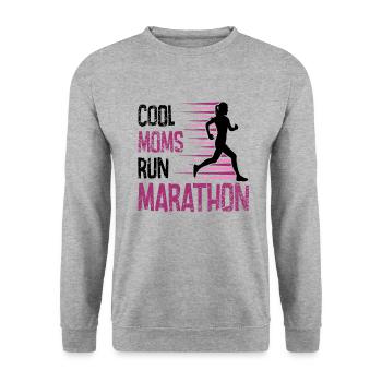 Laufen Sie 26,2 Meilen Marathon Herausforderung - Unisex Pullover - Weißgrau meliert - Vorne - Alina (178cm) & Michal (187cm)
