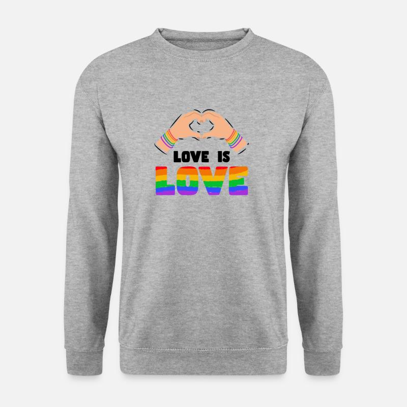 Stolz LGBTQ. Stellungnahme - Unisex Pullover - Weißgrau meliert